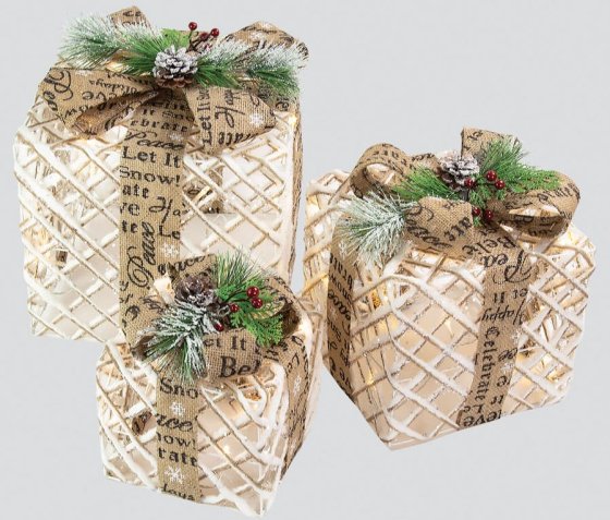 WIGIG GIFT BOX SET 3 RATTAN LED