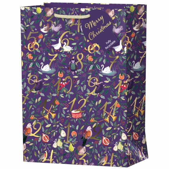 XH1604 GIFT BAG 12 DAYS OF CHRISTMAS