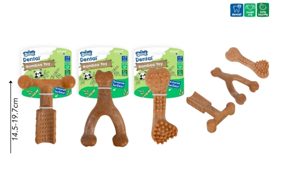 SJ11312 DOG TOY DENTAL BAMBOO ASST