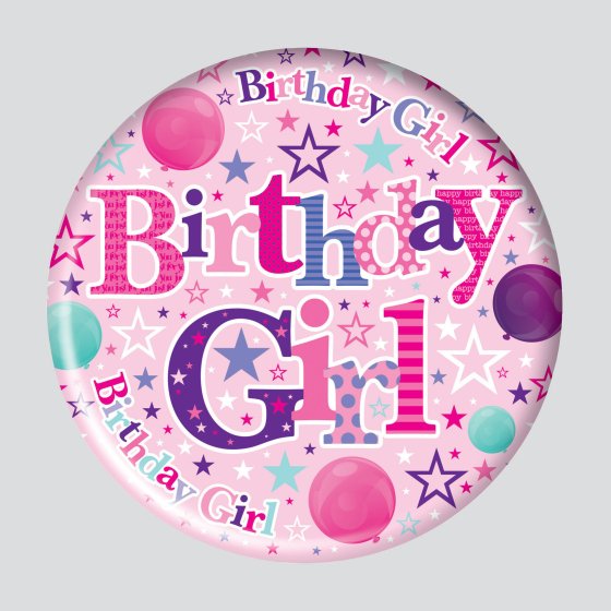 SH13221 BADGE BIRTHDAY GIRL LARGE