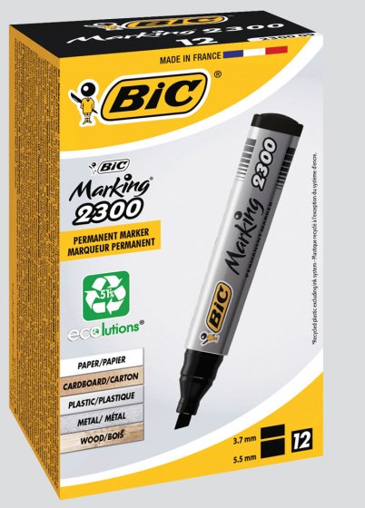 SH07512 PERM CHISEL MARKER BLACK LOOSE