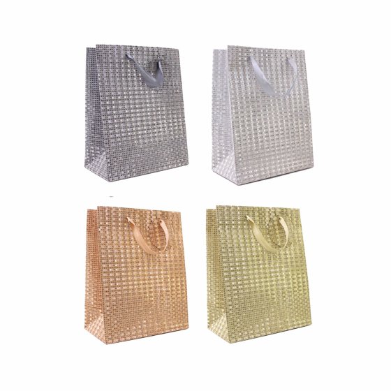 CH1704 SH14604 GIFT BAG GLITTER SM 4 ASST