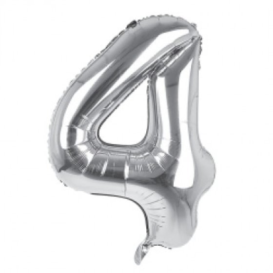 SH12514 BALLOON 34IN SILVER NO 4 FOIL