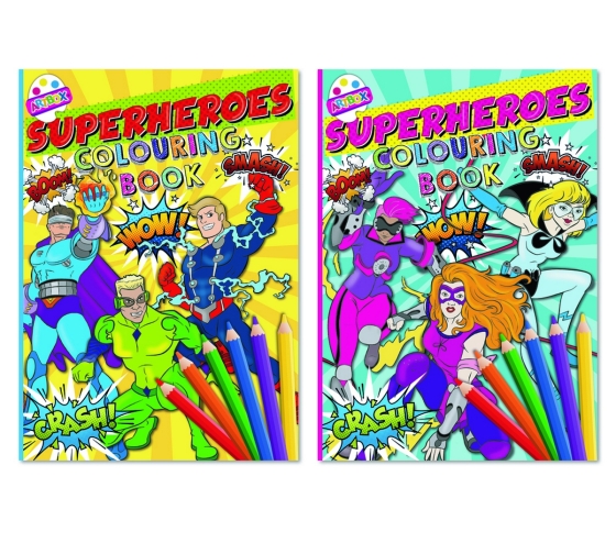 SJ10011 SJ10011 COLOURING BOOK SUPERHEROES ASST