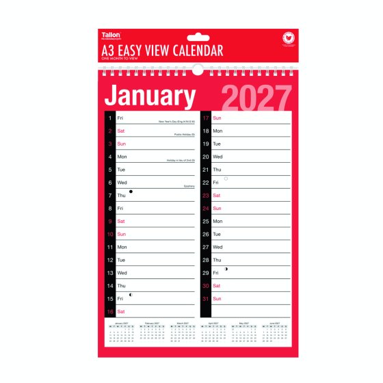 DJ0808 2027 CALENDAR RNB A3 CALENDAR MYV