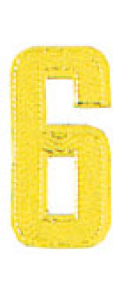 SH12216 GOLD NUMERAL NO6