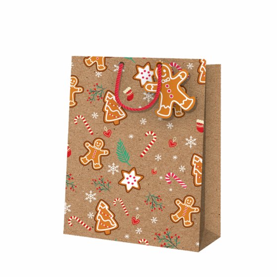 GIFT BAG GINGERBREAD PR       INT MED