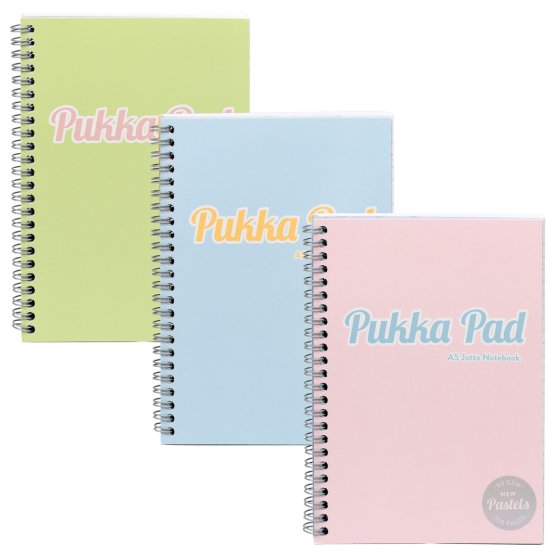 CJ0704 SJ02006 PUKKA PASTEL JOTTA PAD SPIRAL A5 ASST