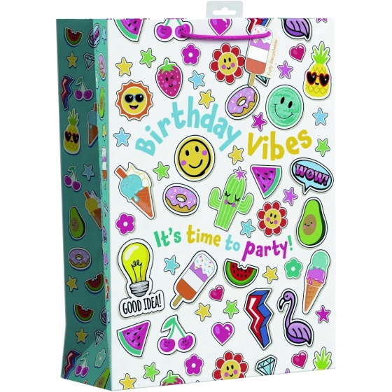 SJ15304 SJ15304 GIFT BAG EMOTICON FUN EXTRA LARGE